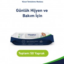 Giggles Vücut Temizleme Havlusu 50'li 1 Paket 50 Havlu