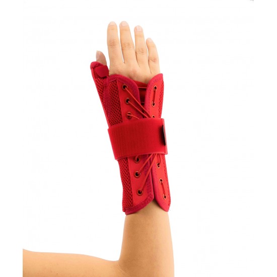 STATİK BAŞPARMAK DESTEKLİ EL BİLEK SPLİNTİ KIRMIZI BEDENSİZ (AİRTEX KUMAŞ)