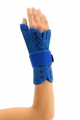 STATİK BAŞPARMAK DESTEKLİ EL BİLEK SPLİNTİ MAVİ BEDENSİZ (AİRTEX KUMAŞ)