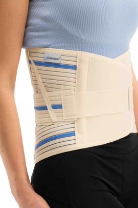 LUMBOSAKRAL ÇELİK BALENLİ KORSE 26 CM (MİSİNELİ KUMAŞ)