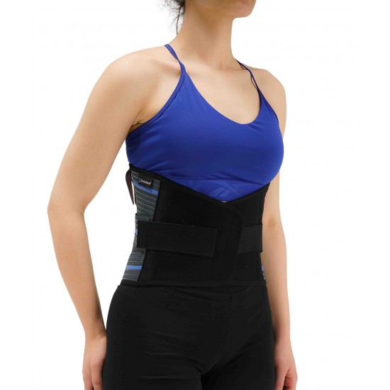 LUMBOSAKRAL ÇELİK BALENLİ KORSE 26 CM FÜME-BEDENSİZ