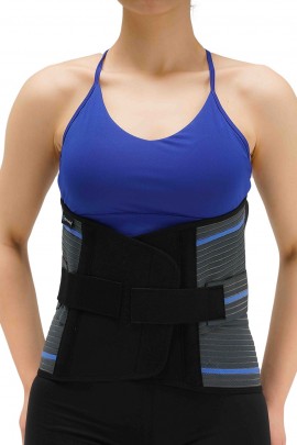 LUMBOSAKRAL ÇELİK BALENLİ KORSE 32 CM FÜME ( MİSİNELİ KUMAŞ )