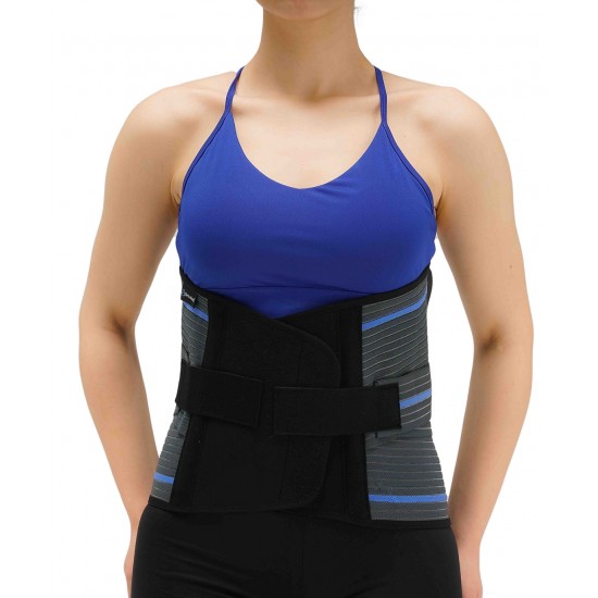 LUMBOSAKRAL ÇELİK BALENLİ KORSE 32 CM FÜME ( MİSİNELİ KUMAŞ )