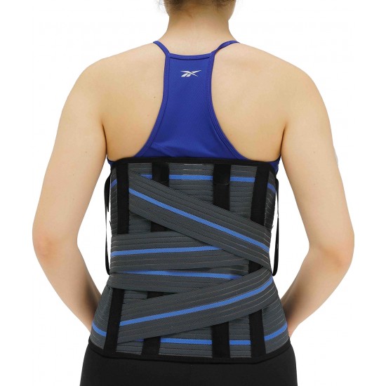 LUMBOSAKRAL ÇELİK BALENLİ KORSE 32 CM FÜME ( MİSİNELİ KUMAŞ )